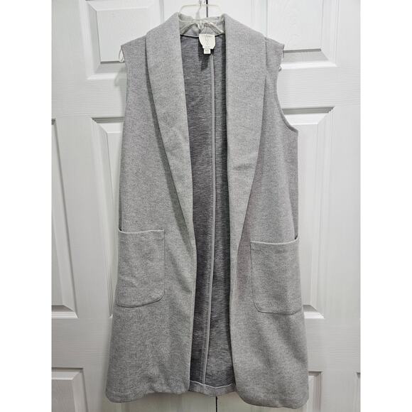 JOIE Gray Sweater Vest - Size Medium with Pockets - Picture 1 of 2